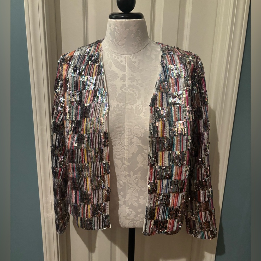 NEW Sequin Multicolor Jacket - Picture 9 of 14